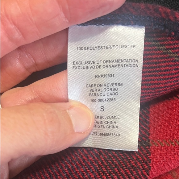 Democracy Red and Black Plaid Vest - Picture 9 of 9